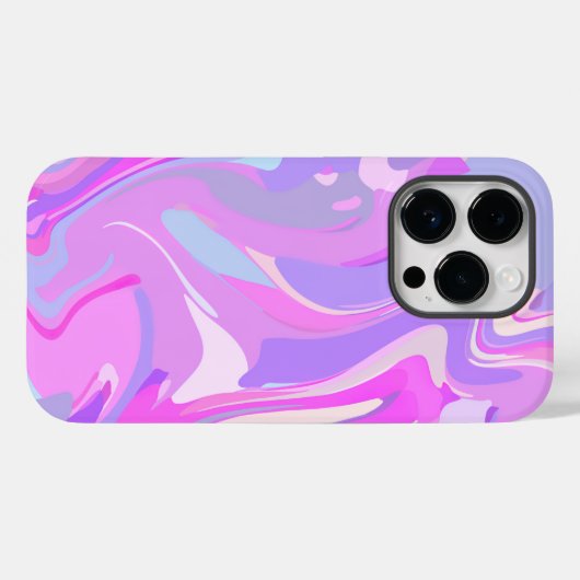 Coques Case-Mate iPhone Marbré rose violet Turquoise (Verso (horizontal))