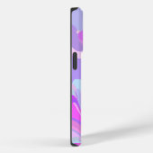 Coques Case-Mate iPhone Marbré rose violet Turquoise (Verso / Droite)