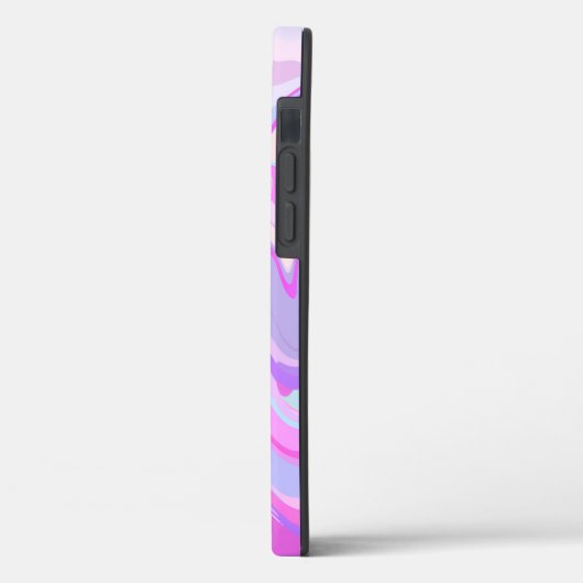 Coques Case-Mate iPhone Marbré rose violet Turquoise (Verso / Gauche)