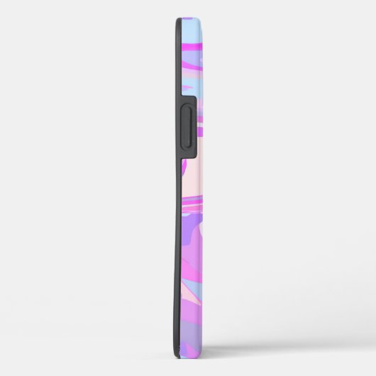 Coques Case-Mate iPhone Marbré rose violet Turquoise (Verso / Droite)