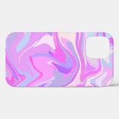 Coques Case-Mate iPhone Marbré rose violet Turquoise (Verso (horizontal))
