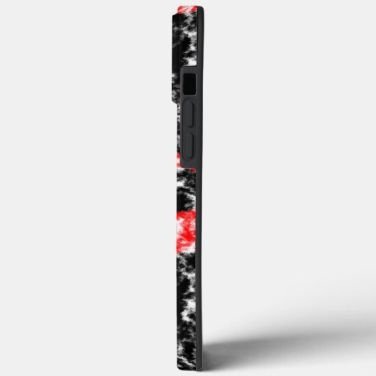 Coques Case-Mate iPhone Marbre rouge, blanc et noir Abstrait (Verso / Gauche)