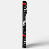 Coques Case-Mate iPhone Marbre rouge, blanc et noir Abstrait (Verso / Droite)