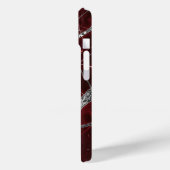 Coques Case-Mate iPhone Marbre rouge brillant de luxe (Verso / Gauche)