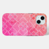 Coques Case-Mate iPhone Marbre rouge et couches carrées (Verso (horizontal))