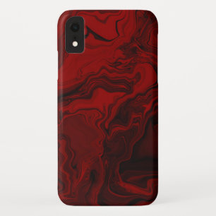 Case-Mate iPhone Case Marbre rouge et noir classique