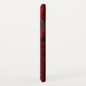 Coques Case-Mate iPhone Marbre rouge et noir classique (Dos/Droite)