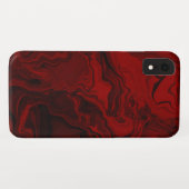 Coques Case-Mate iPhone Marbre rouge et noir classique (Dos (Horizontal))