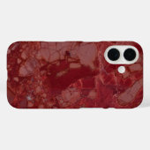 Coques Case-Mate iPhone Marbre rouge foncé (Verso (horizontal))