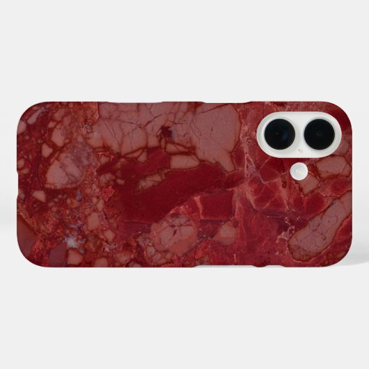 Coques Case-Mate iPhone Marbre rouge foncé (Verso (horizontal))