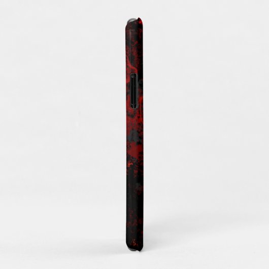 Coques Case-Mate iPhone Marbre rouge, noir et gris Abstrait (Dos/Droite)