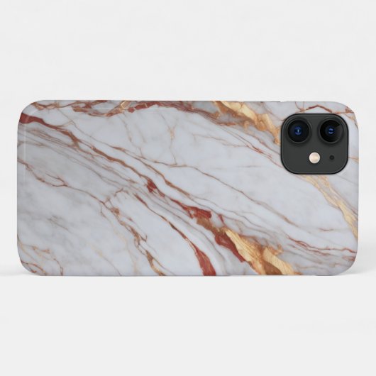 Coques Case-Mate iPhone marbre rouge or (Dos (Horizontal))