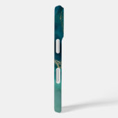Coques Case-Mate iPhone Marbre sarcelle, blanc et or (Verso / Droite)