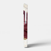 Coques Case-Mate iPhone Marbre tendance cool, or burgundy (Verso / Gauche)