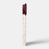 Coques Case-Mate iPhone Marbre tendance cool, or burgundy (Verso / Droite)