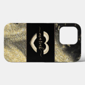 Coques Case-Mate iPhone Marbre Trendy Stone Moderne Geode Slice (Verso (horizontal))