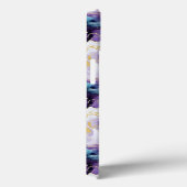 Coques Case-Mate iPhone Marbre turquoise et violet (Verso / Droite)