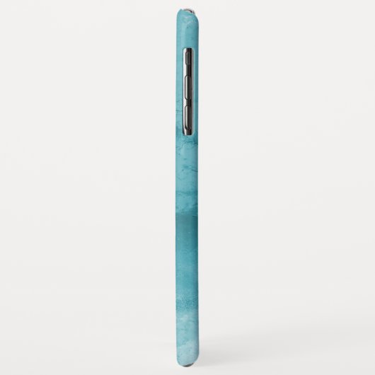 Coques Case-Mate iPhone Marbre turquoise turquoise | Monogramme (Dos/Gauche)