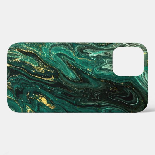 Coques Case-Mate iPhone Marbre vert : Abstrait Agate Ripple. (Verso (horizontal))