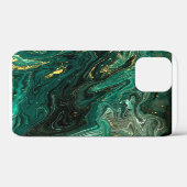 Coques Case-Mate iPhone Marbre vert : Abstrait Agate Ripple. (Verso (horizontal))