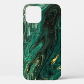 Coques Case-Mate iPhone Marbre vert : Abstrait Agate Ripple. (Verso)