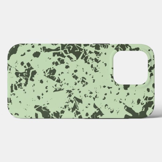 Coques Case-Mate iPhone Marbre vert Abstrait avec éclaboussures de peintur (Verso (horizontal))