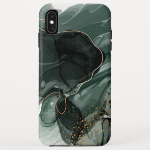 Case-Mate iPhone Case Marbre vert émeraude et or, Arrière - plan marbré