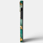 Coques Case-Mate iPhone Marbre Vert Et Or Élégant (Verso / Gauche)