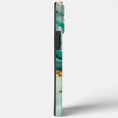 Coques Case-Mate iPhone Marbre Vert Et Or Élégant (Verso / Droite)