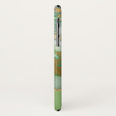 Coques Case-Mate iPhone Marbre vert et or Elegant Girly (Dos/Gauche)