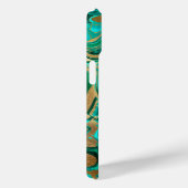 Coques Case-Mate iPhone Marbre vert et or liquide (Verso / Droite)