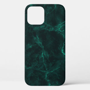 Case-Mate iPhone Case Marbre vert foncé, texture transparente.