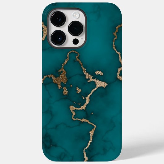 Coques Case-Mate iPhone Marbre vert or moderne (Verso)