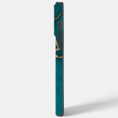 Coques Case-Mate iPhone Marbre vert or moderne (Verso / Gauche)