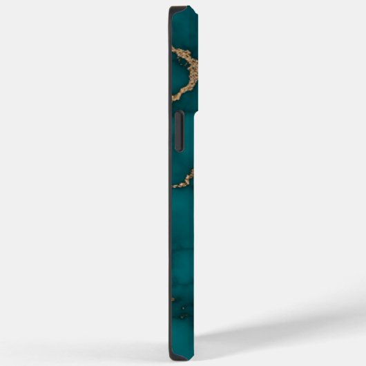Coques Case-Mate iPhone Marbre vert or moderne (Verso / Droite)