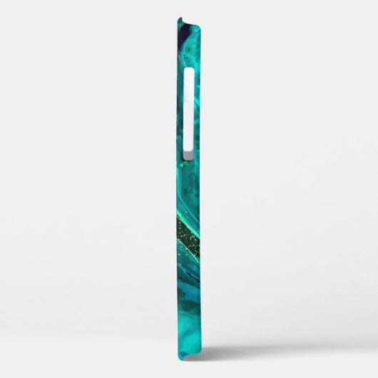 Coques Case-Mate iPhone Marbre vert & Or : Texture luxueuse (Verso / Gauche)