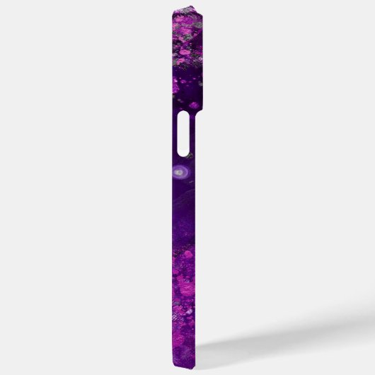 Coques Case-Mate iPhone Marbre violet brillant Fluide Art Abstrait Vibrant (Verso / Droite)