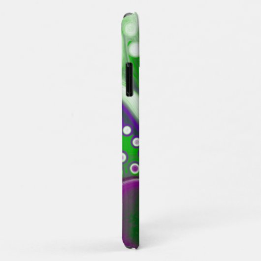 Coques Case-Mate iPhone Marbre violet et vert (Dos/Droite)