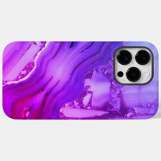Coques Case-Mate iPhone Marbre violet exotique (Verso (horizontal))