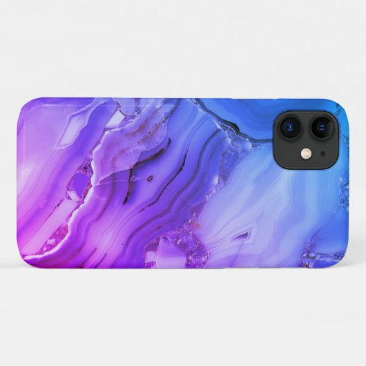 Coques Case-Mate iPhone Marbre violet exotique (Dos (Horizontal))