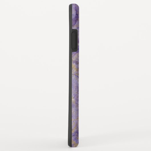 Coques Case-Mate iPhone Marbre violet pourpre d'or (Dos/Droite)