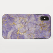 Coques Case-Mate iPhone Marbre violet pourpre d'or (Dos (Horizontal))