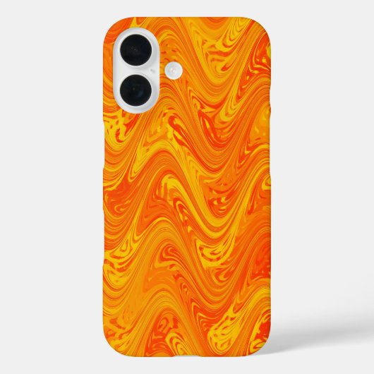 Coques Case-Mate iPhone Marbrure Orange Jaune Rouge Motif (Verso)
