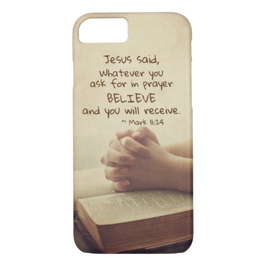 Coques Case-Mate iPhone Marc 11:24 Tout ce que vous demandez dans la prièr (Dos)