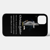 Coques Case-Mate iPhone marchandises de soldat chrétien (Verso (horizontal))