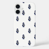 Coques Case-Mate iPhone Marching Band Cat Drummer Navy Blue Gold Pattern (Verso)
