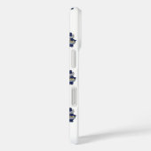 Coques Case-Mate iPhone Marching Band Cat Drummer Navy Blue Gold Pattern (Verso / Droite)