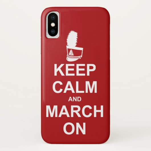 Coques Case-Mate iPhone Marching Band Gardez le calme et Marche le (Dos)