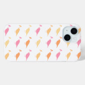 Coques Case-Mate iPhone Marching Daisy Bird Design Orange Rose (Verso (horizontal))
