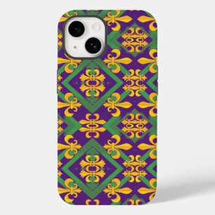 Coque Pour iPhone 14 Mardi Gras Fleur de lis
